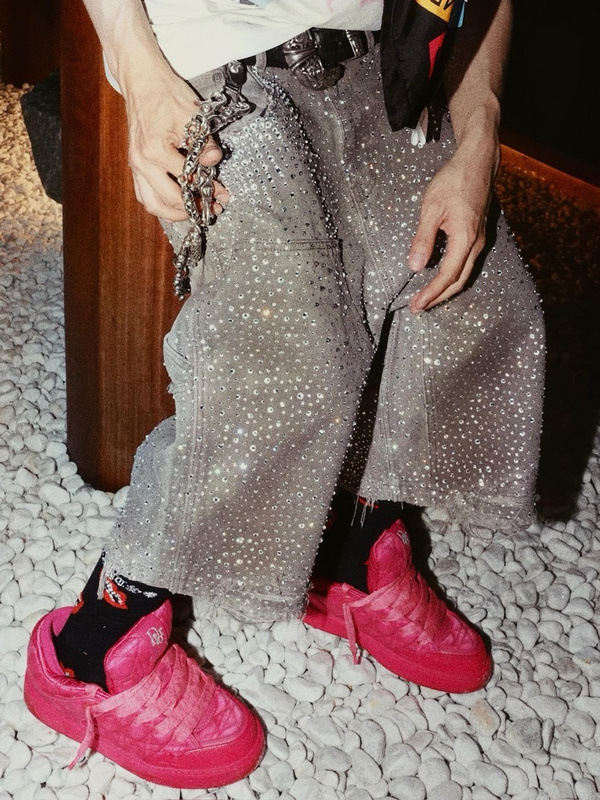 RHINESTONES DENIM SHORTS