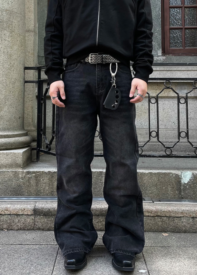 CLASSICAL FLARE DENIM PANTS