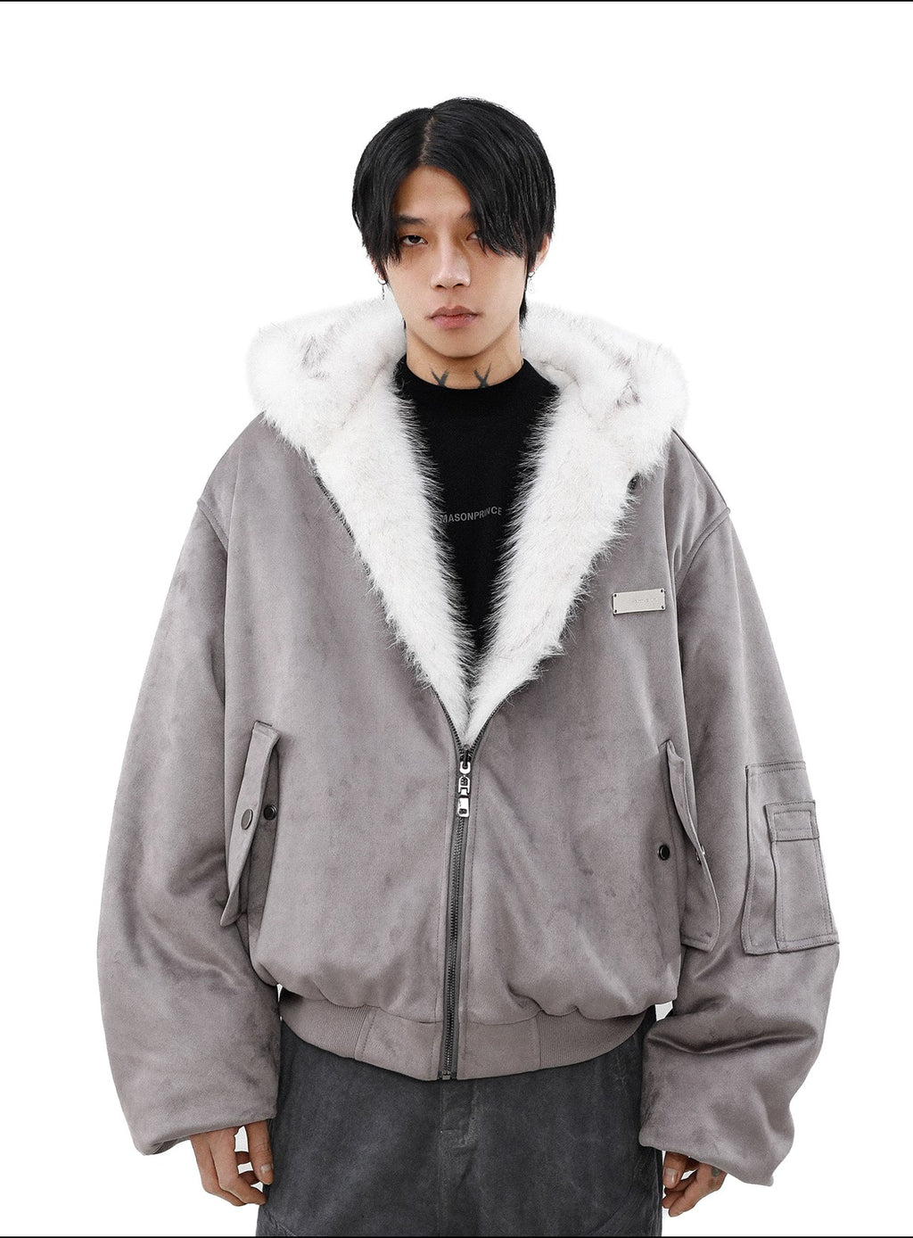 REVERSIBLE FURHOODED OUTER