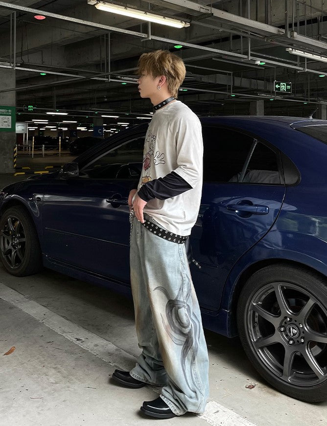 GRAVITY WIDE DENIM PANTS