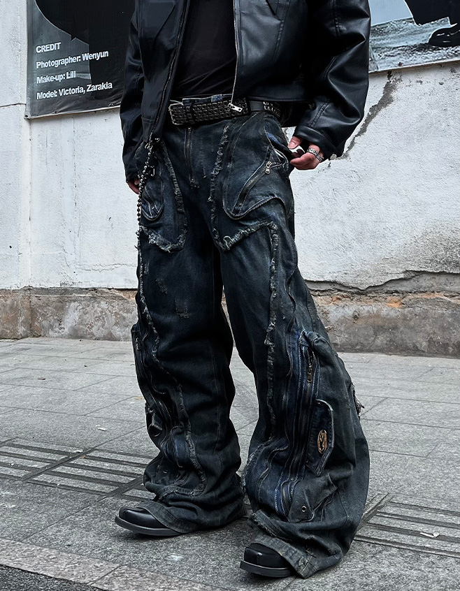 ROGUE WASHED BAGGY DENIM PANTS