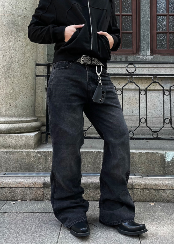 CLASSICAL FLARE DENIM PANTS