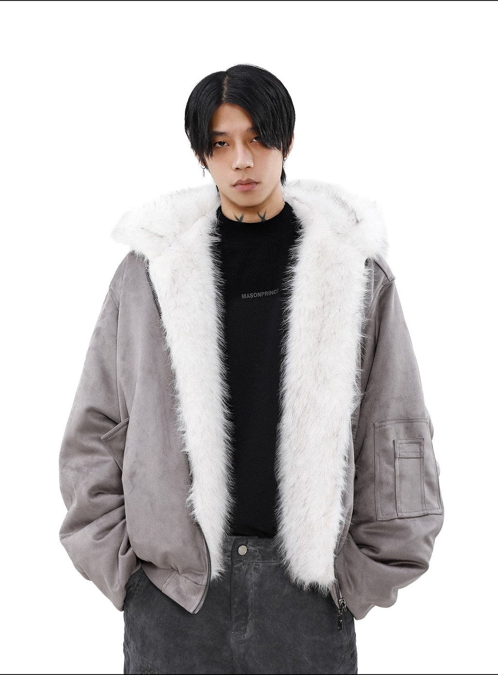 REVERSIBLE FURHOODED OUTER