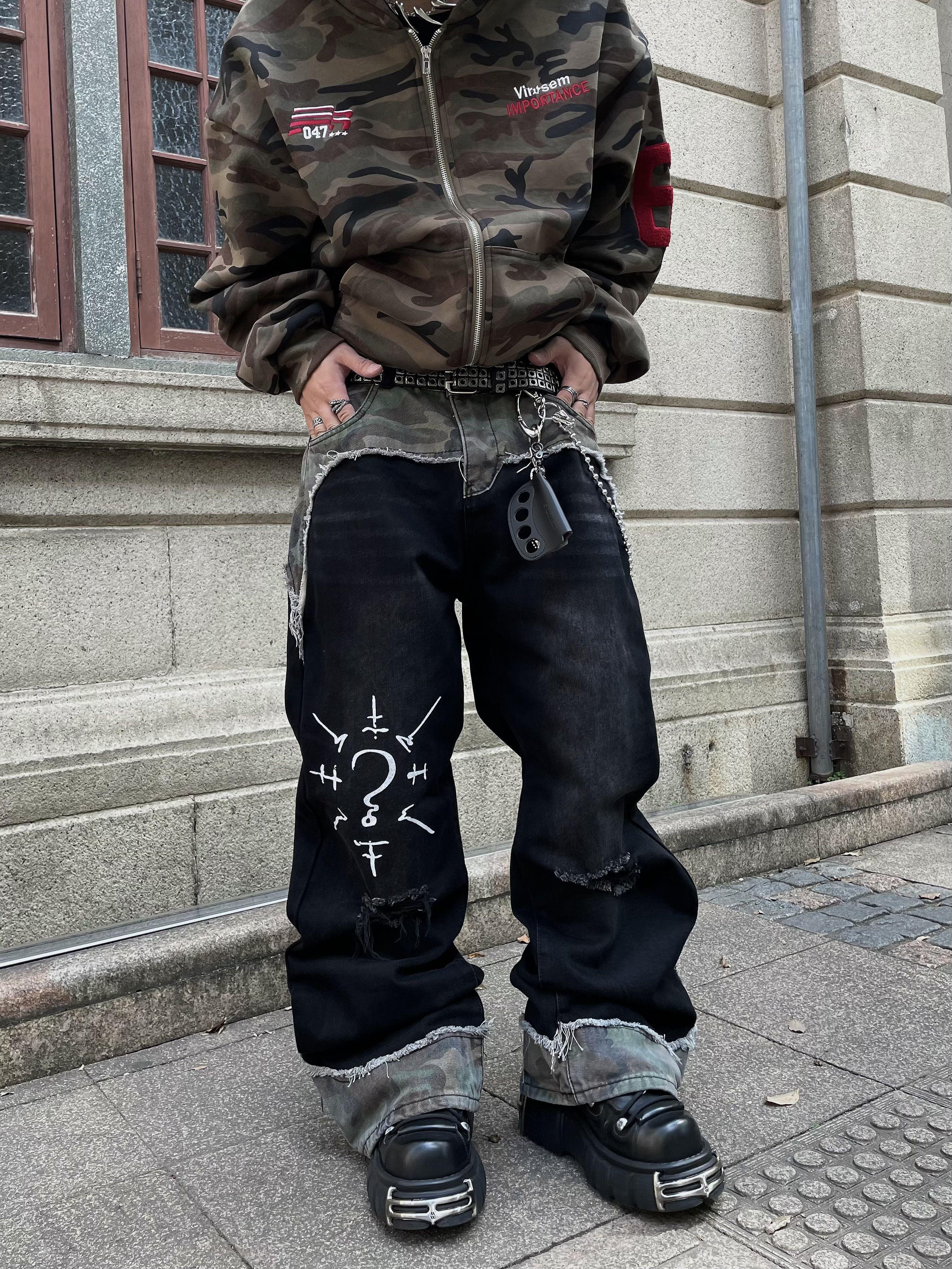 RAW FLAIR DENIM PANTS