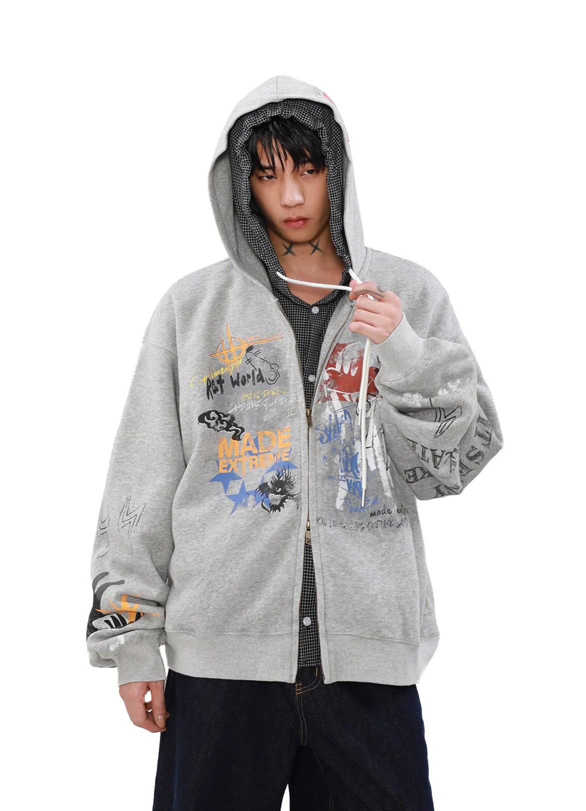 GRAFFITI ZIP HOODIE