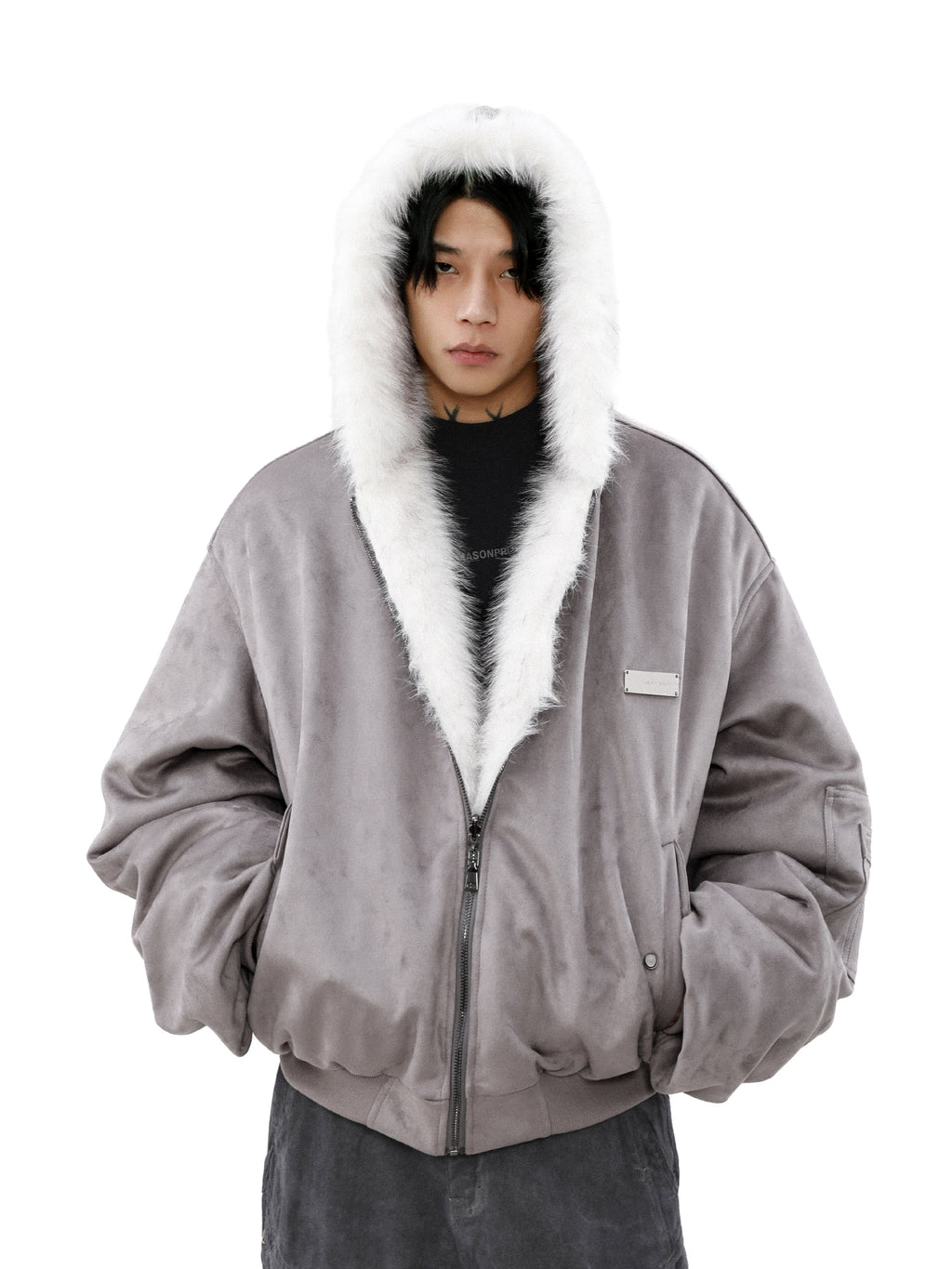 REVERSIBLE FURHOODED OUTER