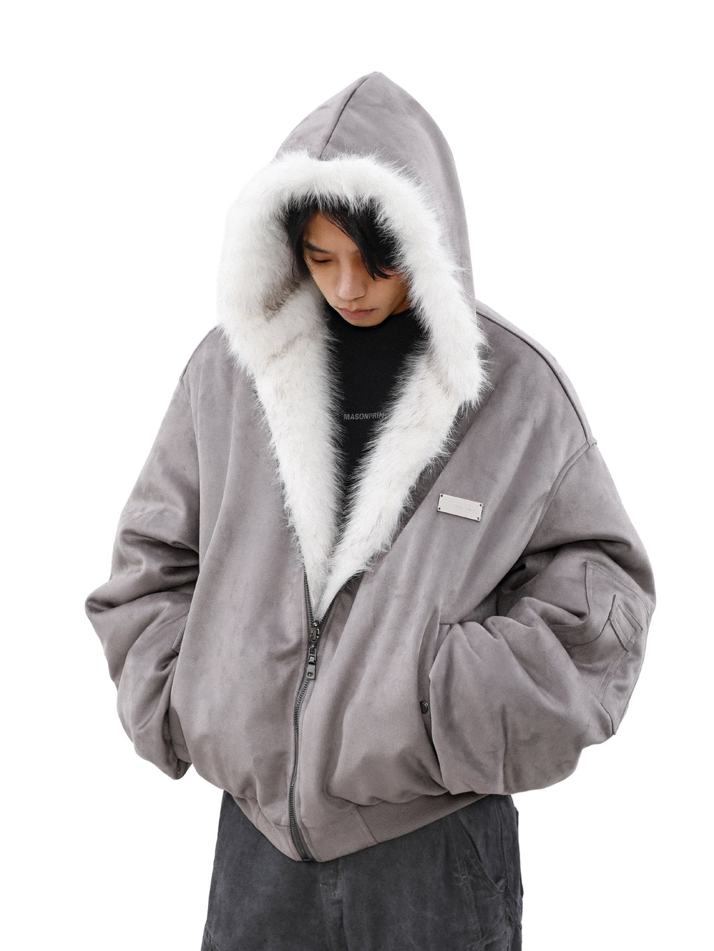 REVERSIBLE FURHOODED OUTER