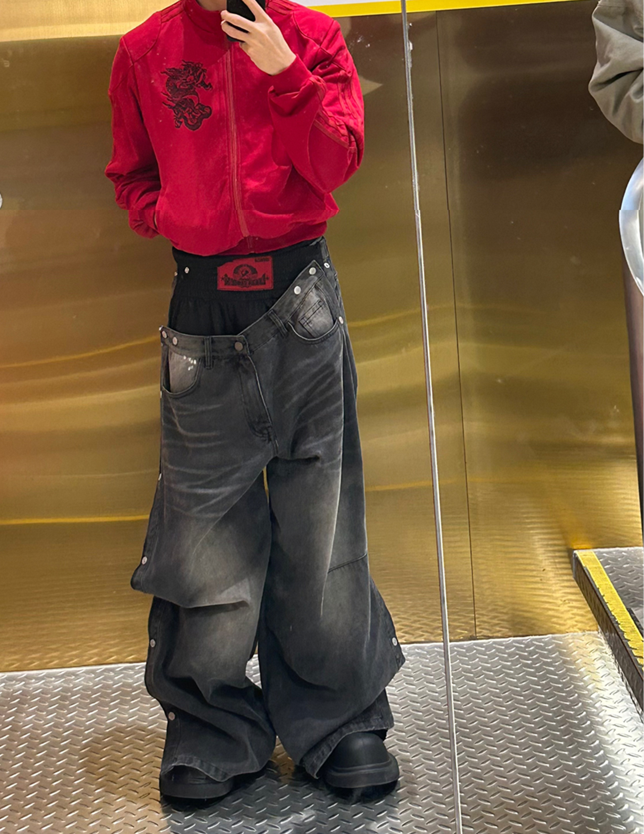 LAYERED MODERN DENIM PANTS